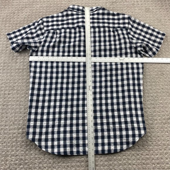 Columbia Shirt Men Large L Black White Gray Checkered Button Down Short Sleeves - Picture 11 of 13